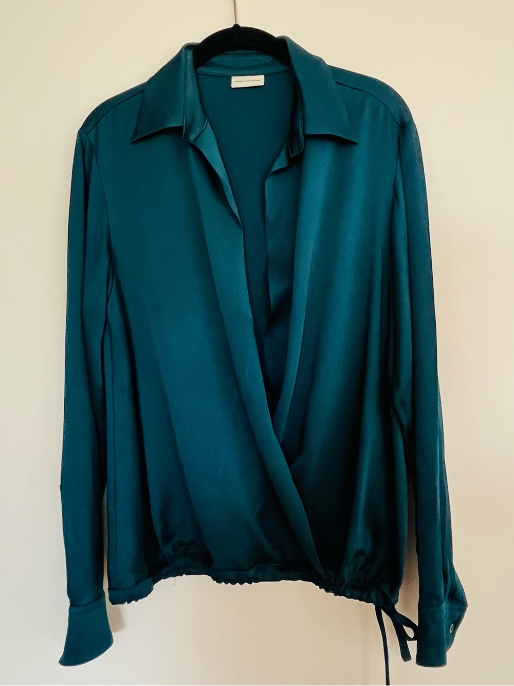 RUNWAY DRIES VAN NOTEN PETROL COLOR BLOUSE